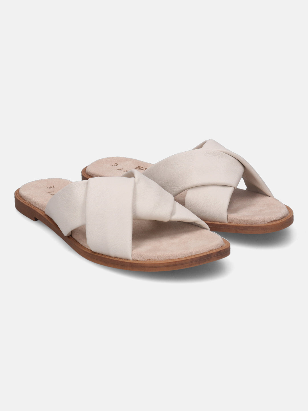 Goldy Beige Flat Sandals - BAGATT