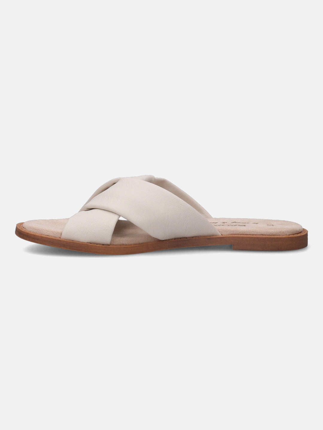 Goldy Beige Flat Sandals - BAGATT