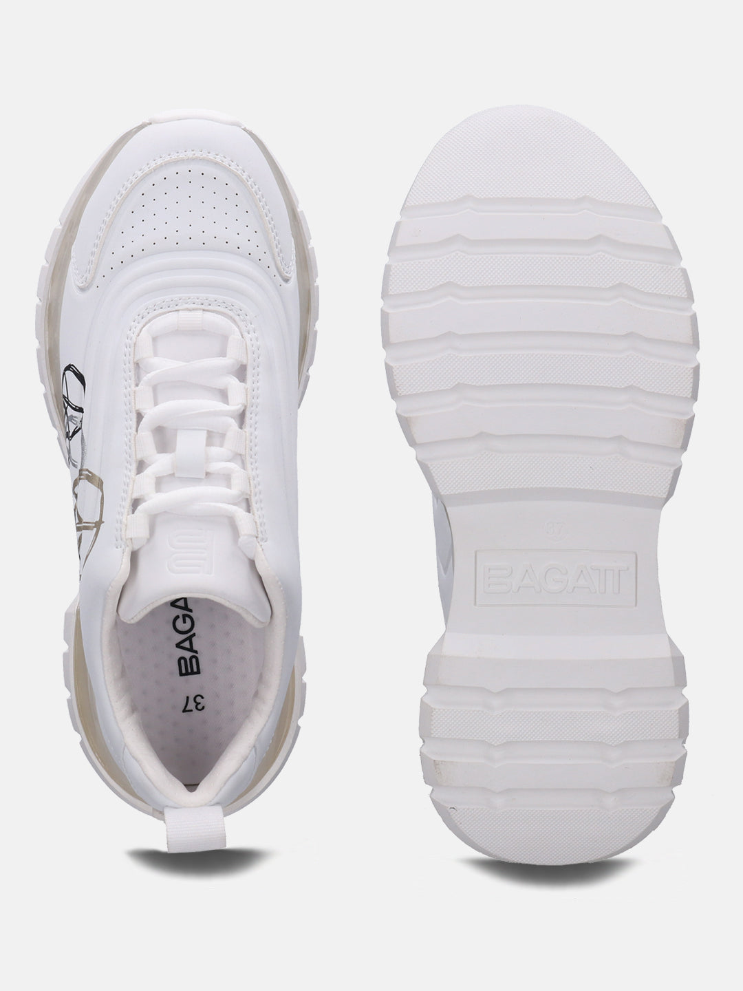 Athena White Sneakers - BAGATT