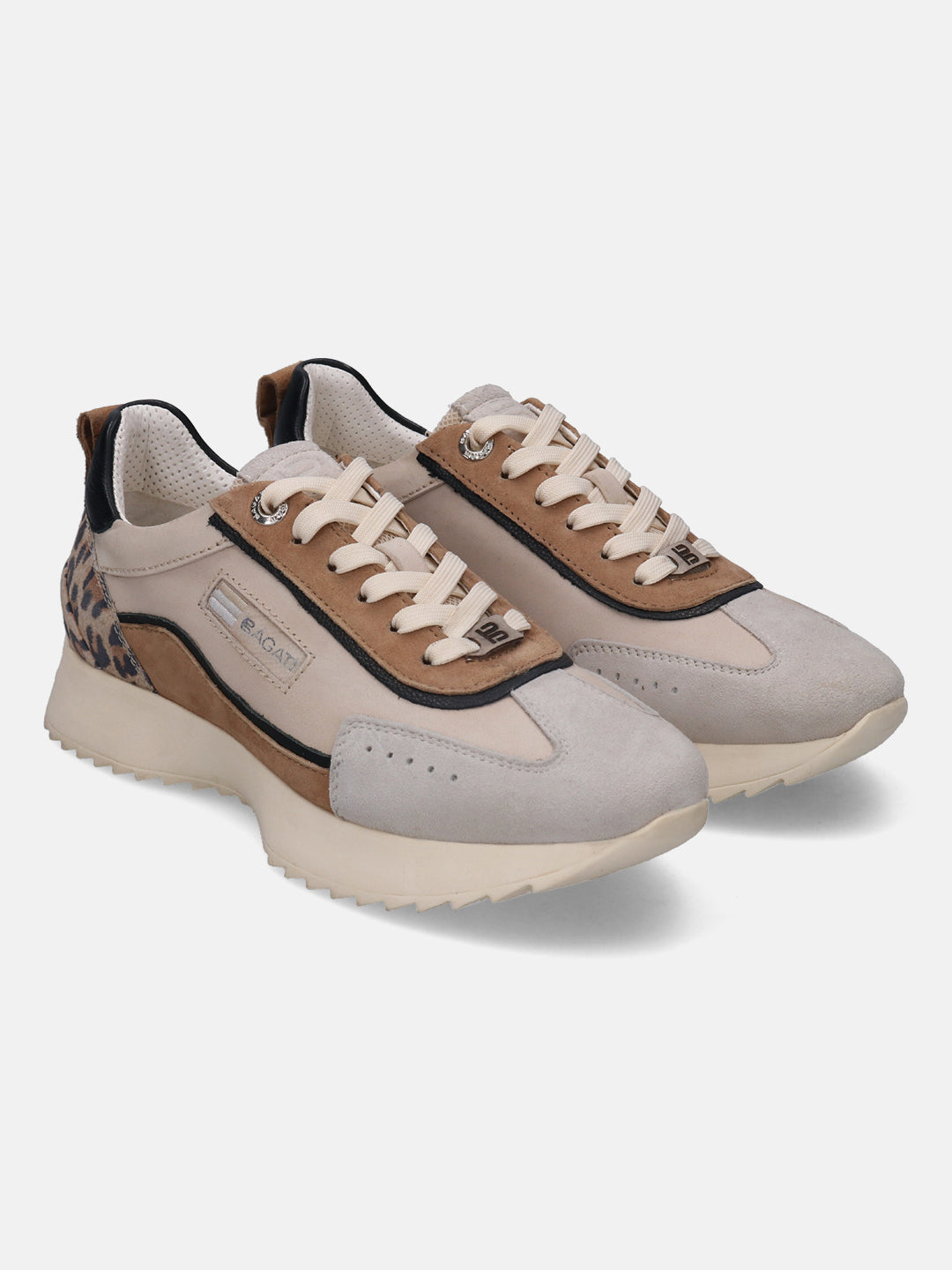 Sophie Beige Animal Print Sneakers - BAGATT