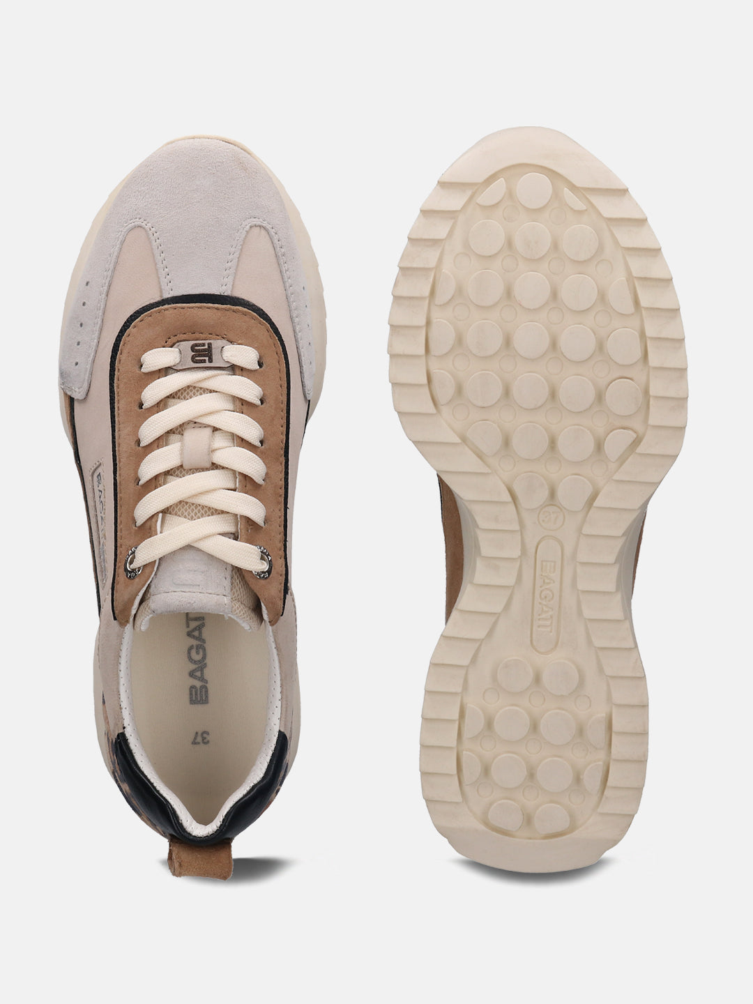 Sophie Beige Animal Print Sneakers - BAGATT