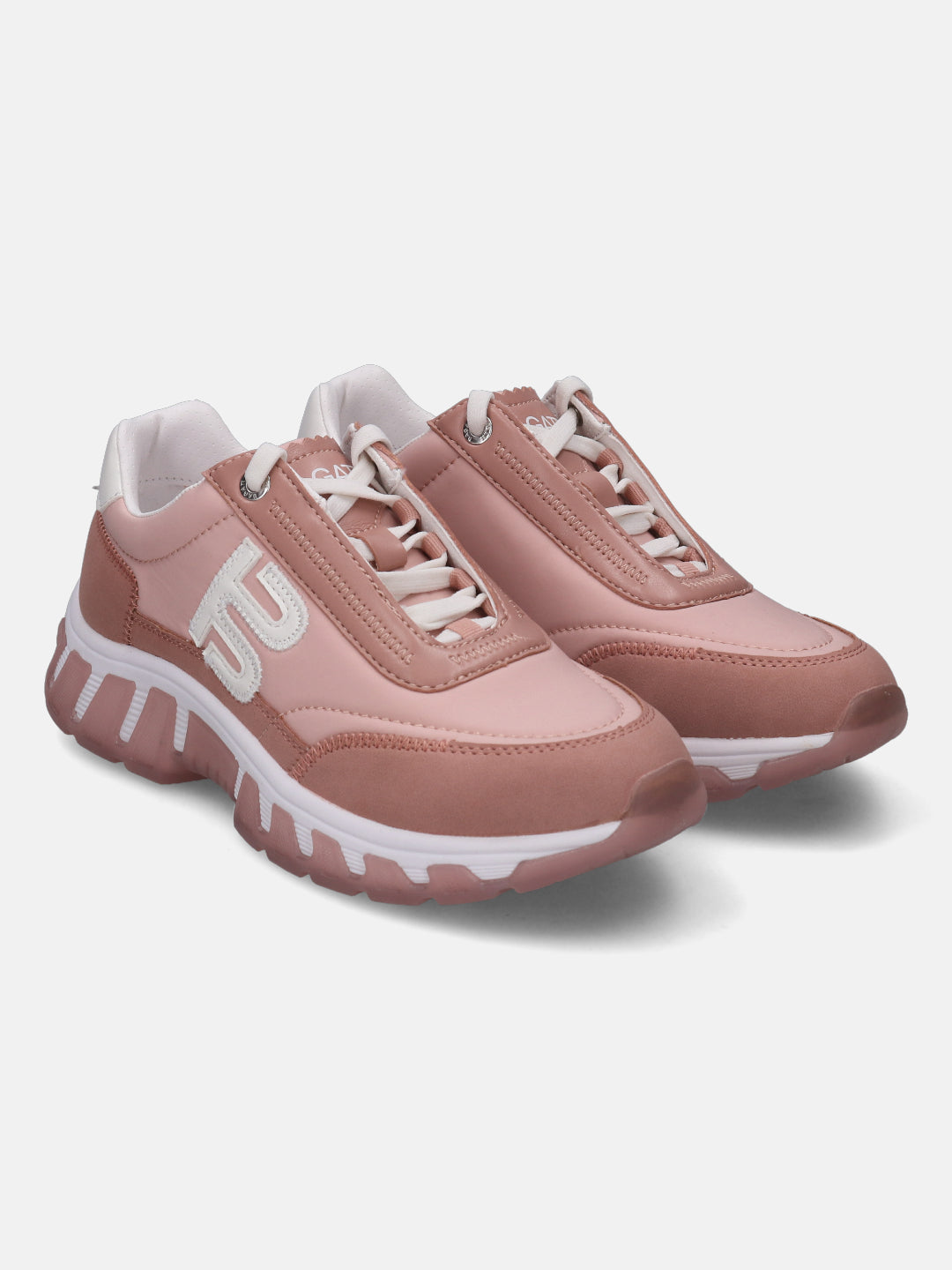 Chi Nude Pink & White Chunky Sneakers - BAGATT