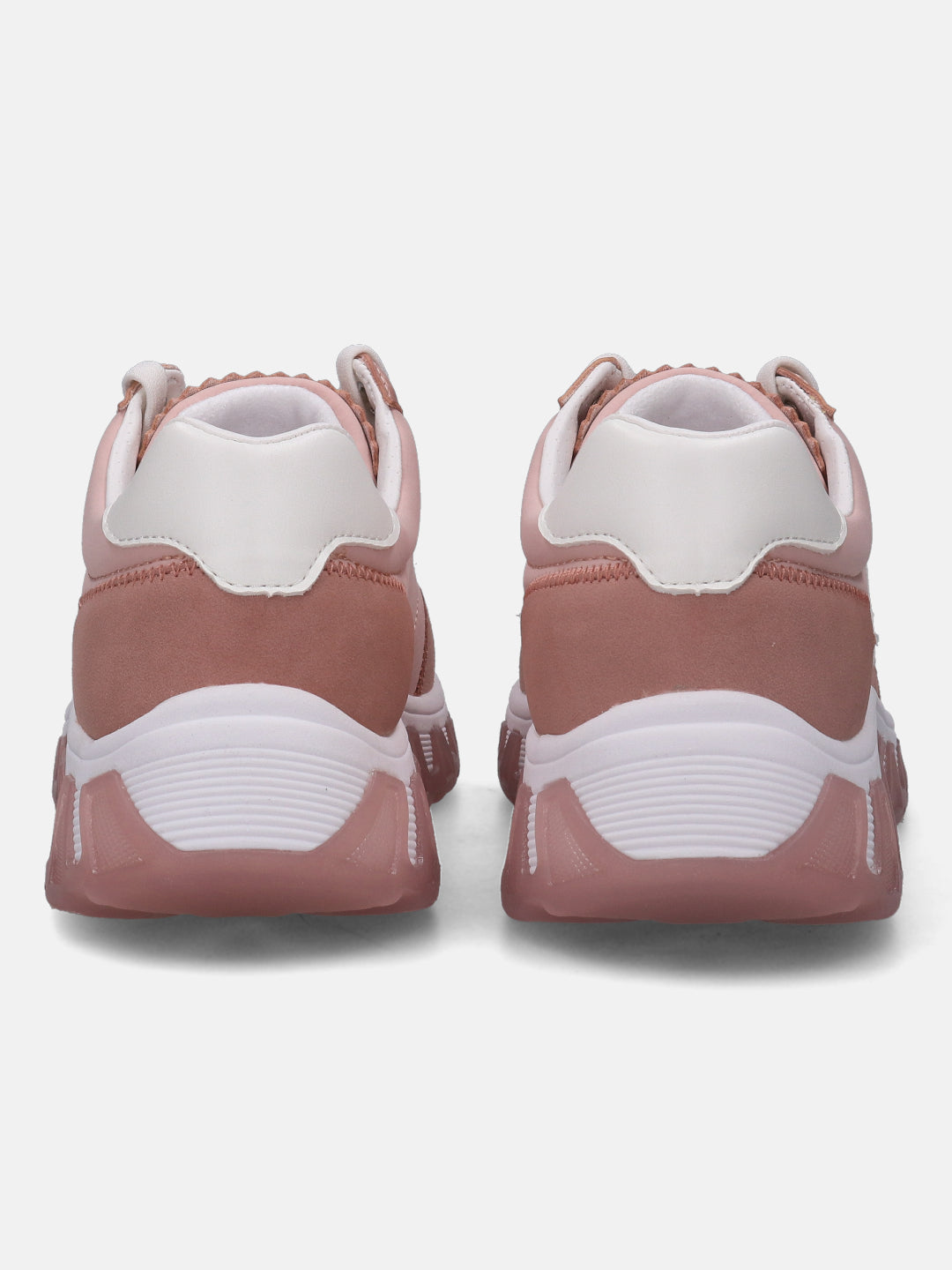 Chi Nude Pink & White Chunky Sneakers - BAGATT