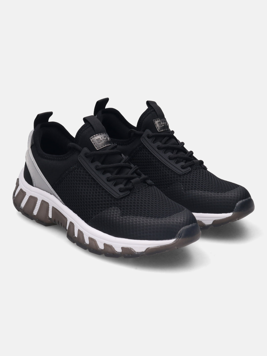 Chi Black & Silver Chunky Sneakers - BAGATT