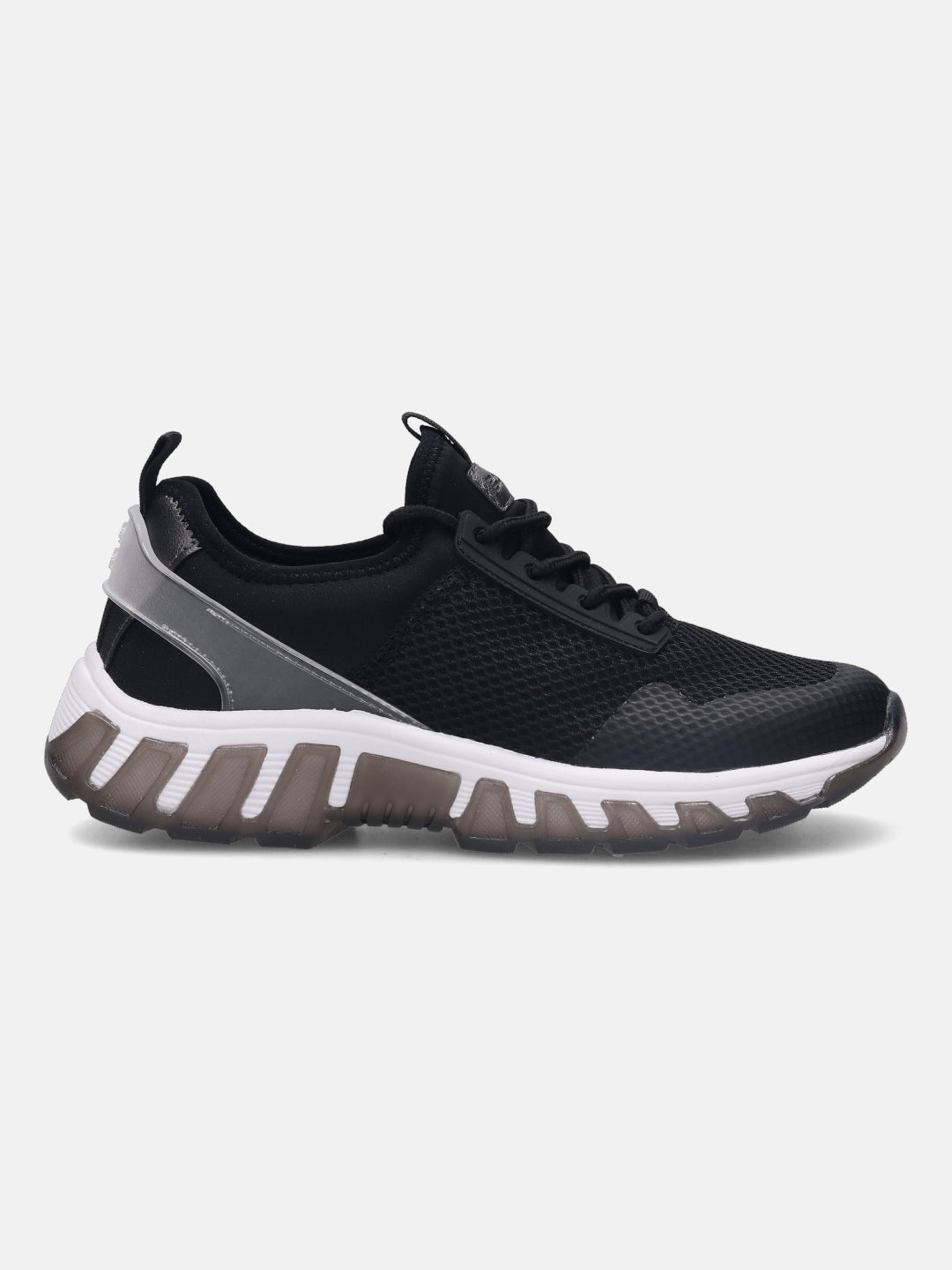 Chi Black & Silver Chunky Sneakers - BAGATT