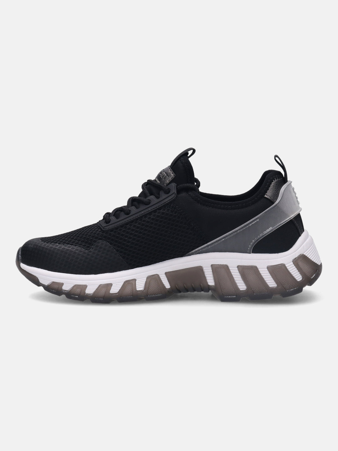 Chi Black & Silver Chunky Sneakers - BAGATT