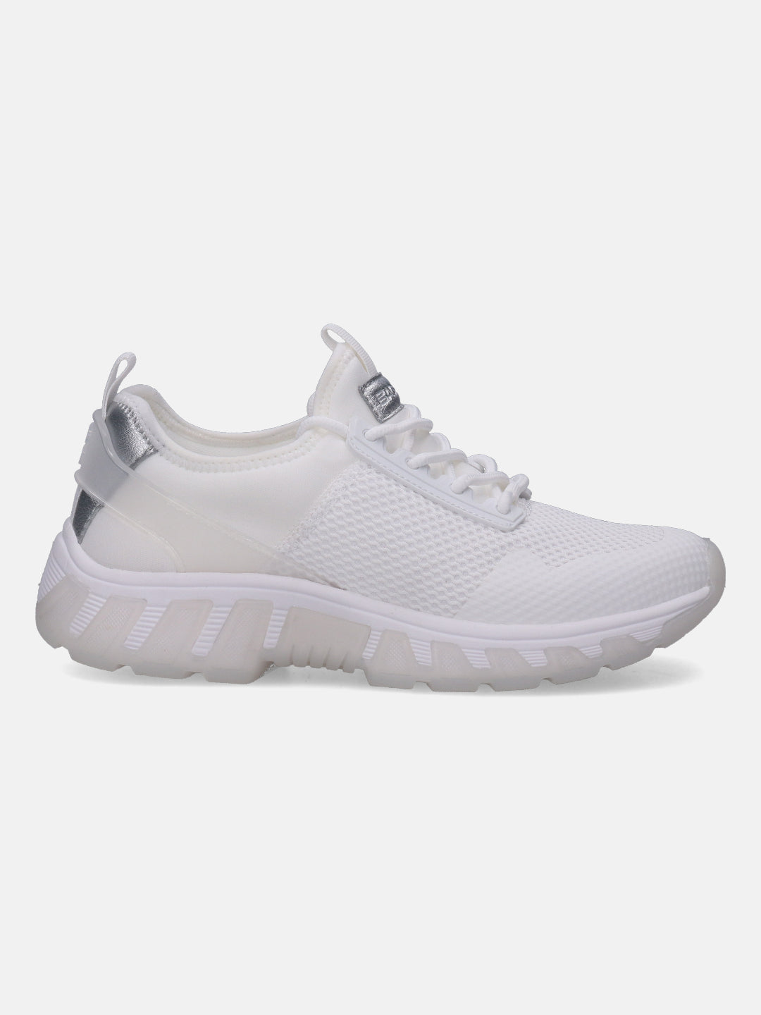 Chi White & Silver Chunky Sneakers - BAGATT