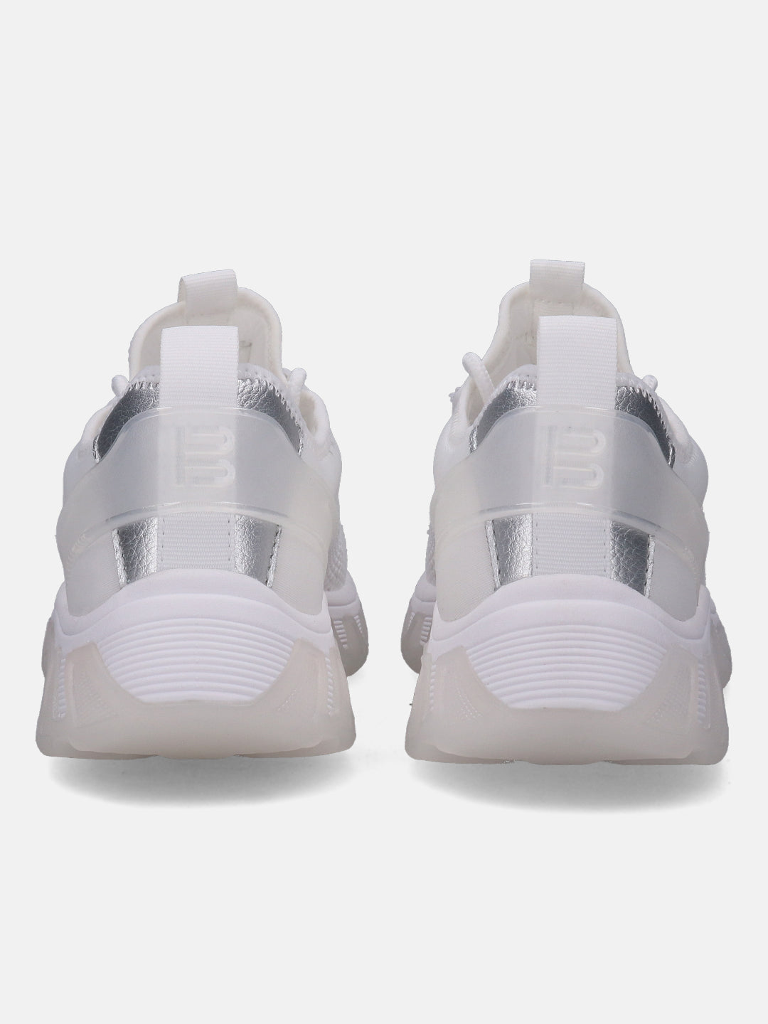 Chi White & Silver Chunky Sneakers - BAGATT