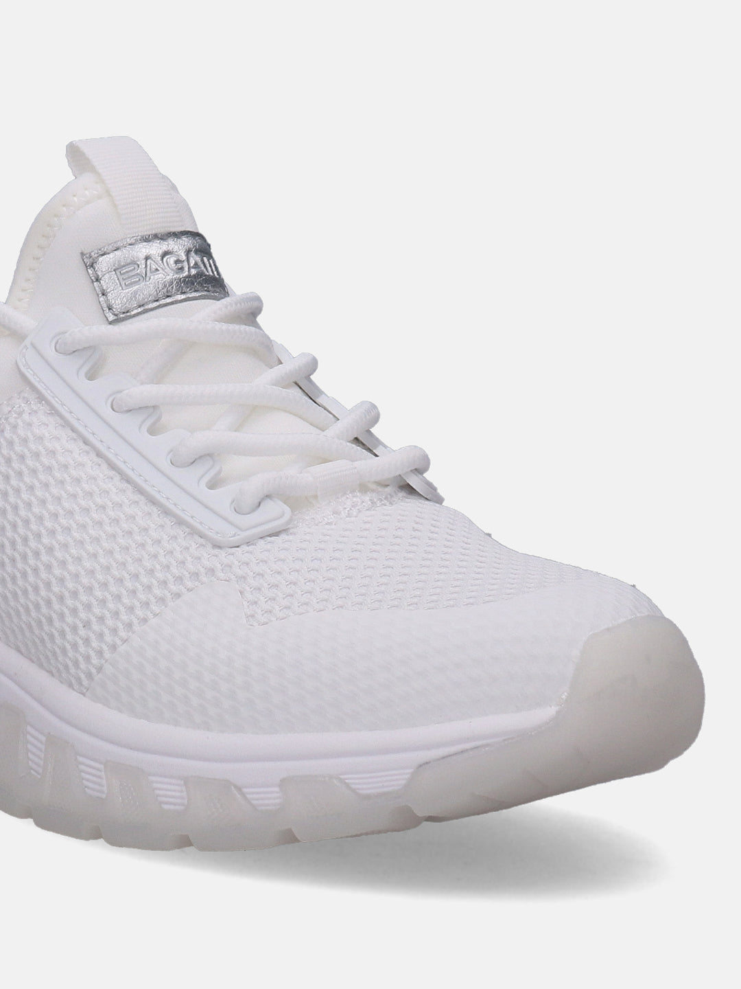 Chi White & Silver Chunky Sneakers - BAGATT