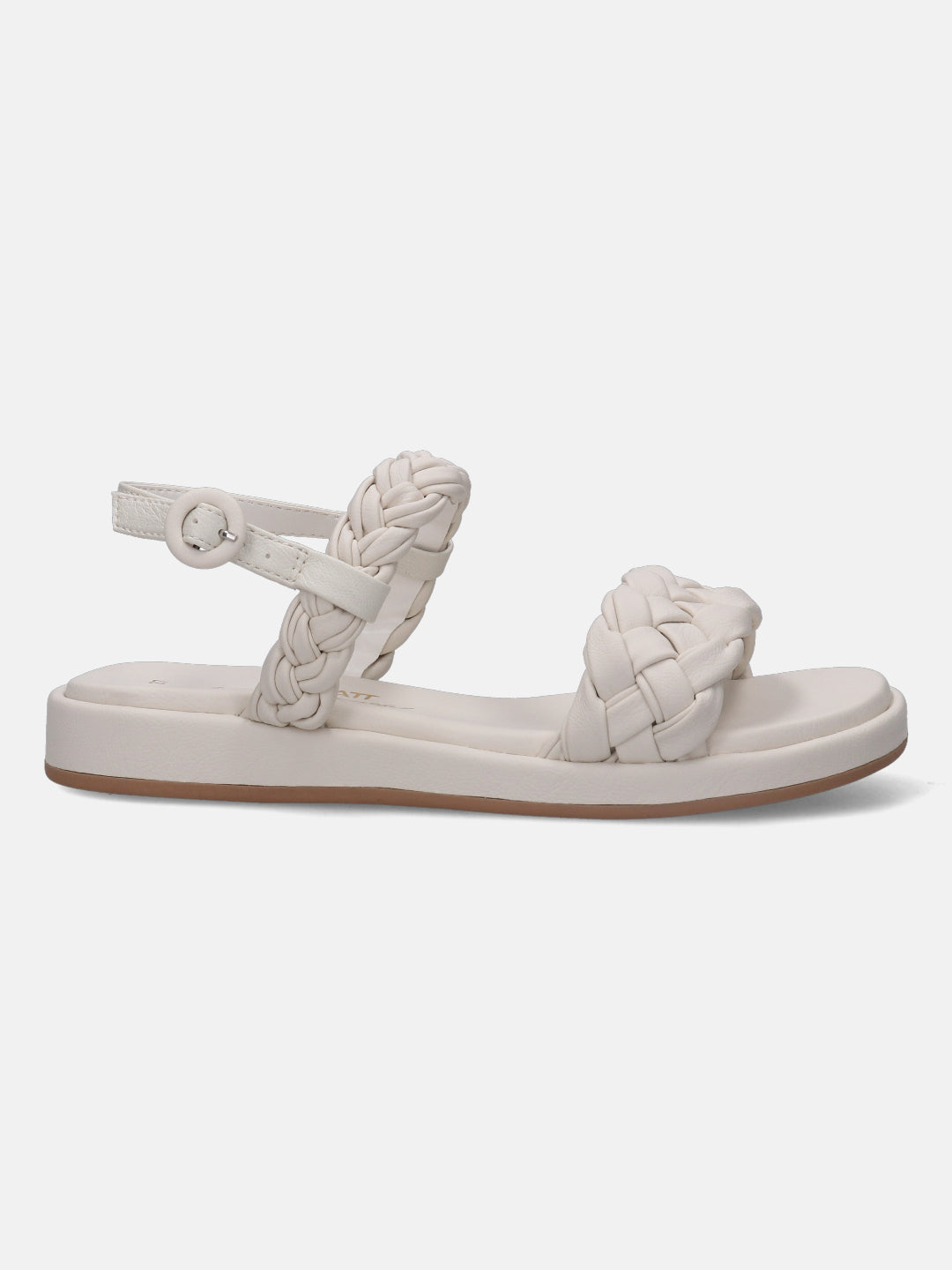 Ravenna Off White Flat Sandals - BAGATT