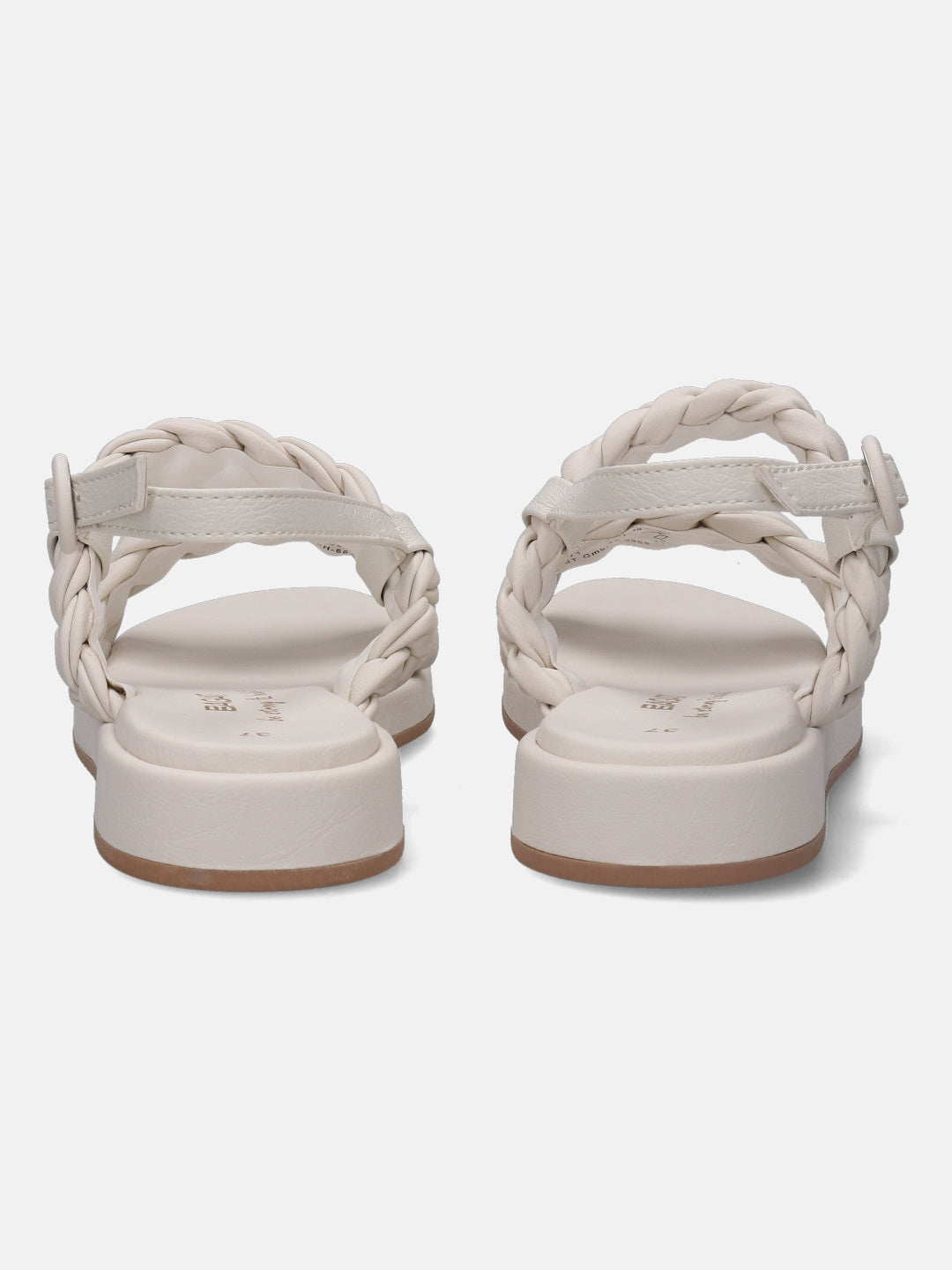 Ravenna Off White Flat Sandals - BAGATT