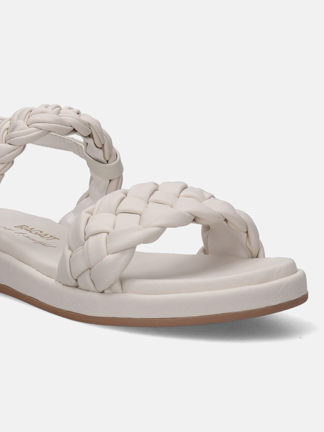 Ravenna Off White Flat Sandals - BAGATT