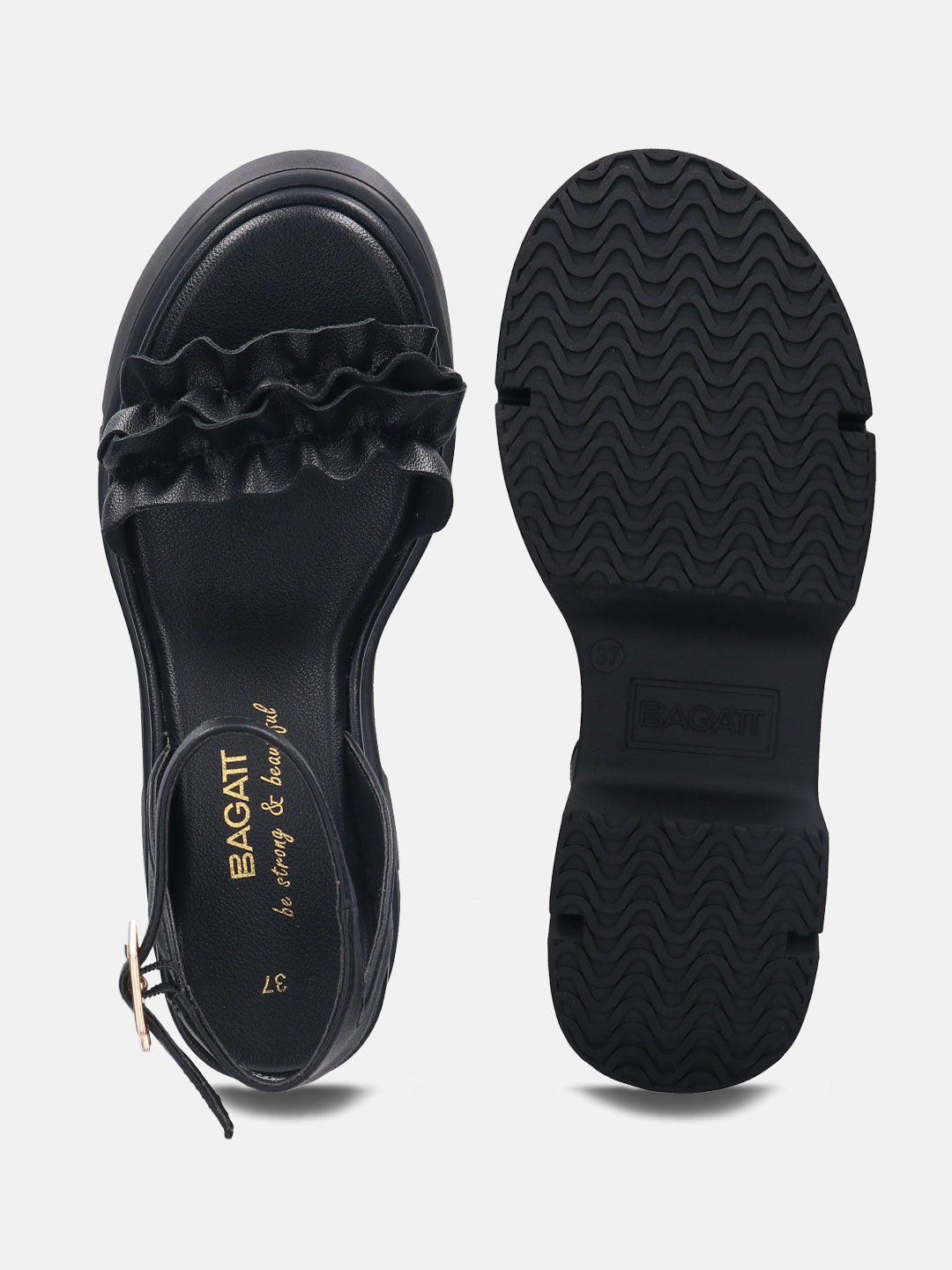 Trish Black Wedges - BAGATT