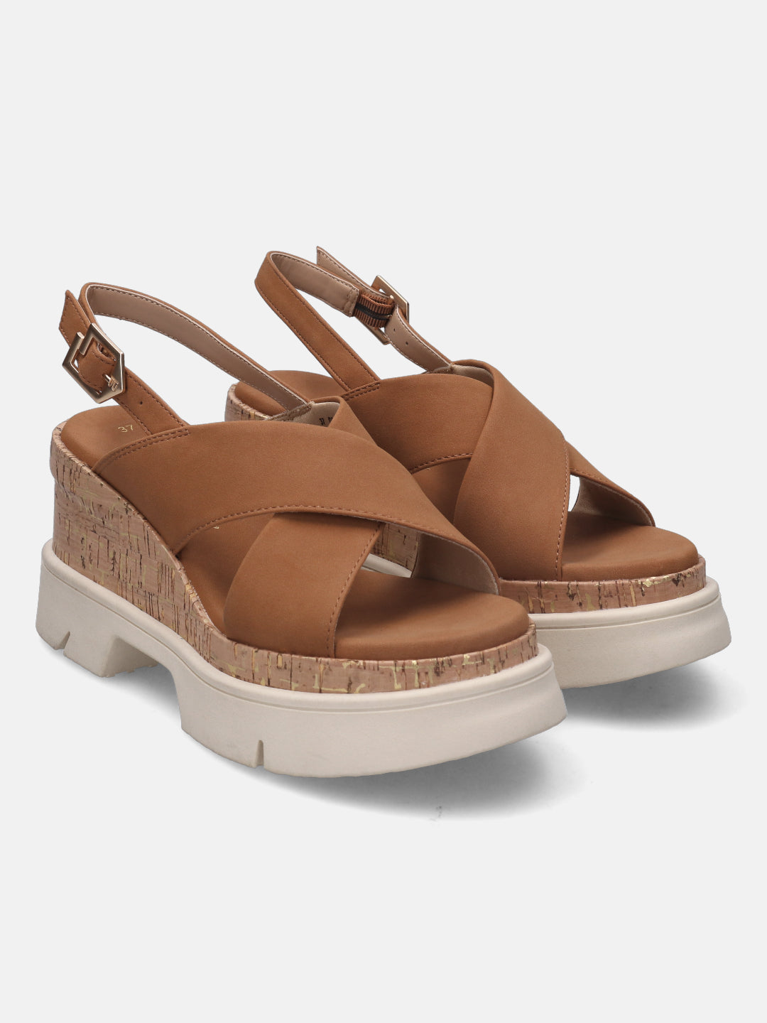 Trish Cognac Wedges - BAGATT