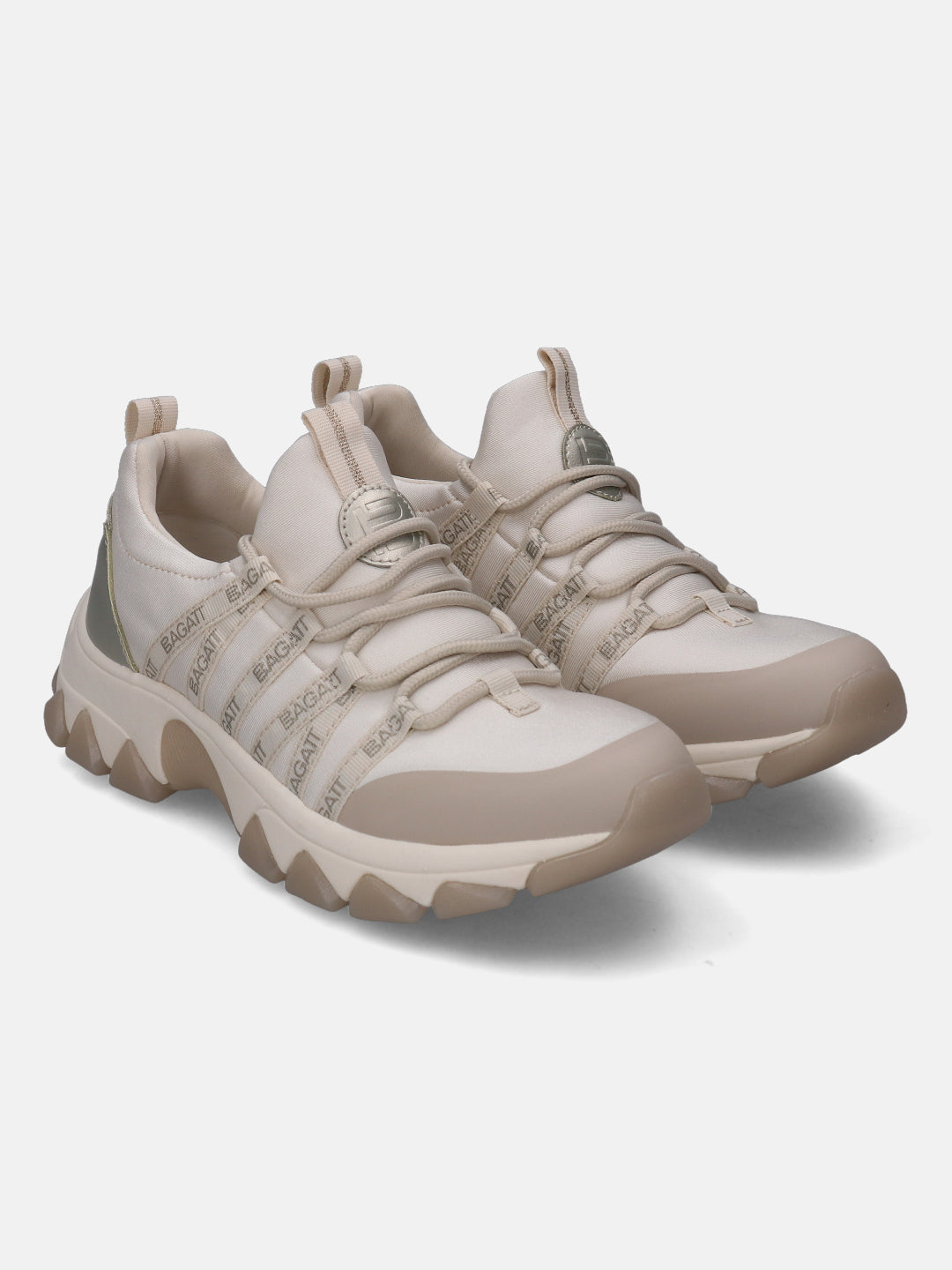 Yuki Beige & Gold Sneakers - BAGATT