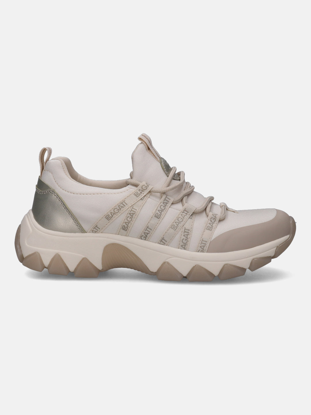 Yuki Beige & Gold Sneakers - BAGATT