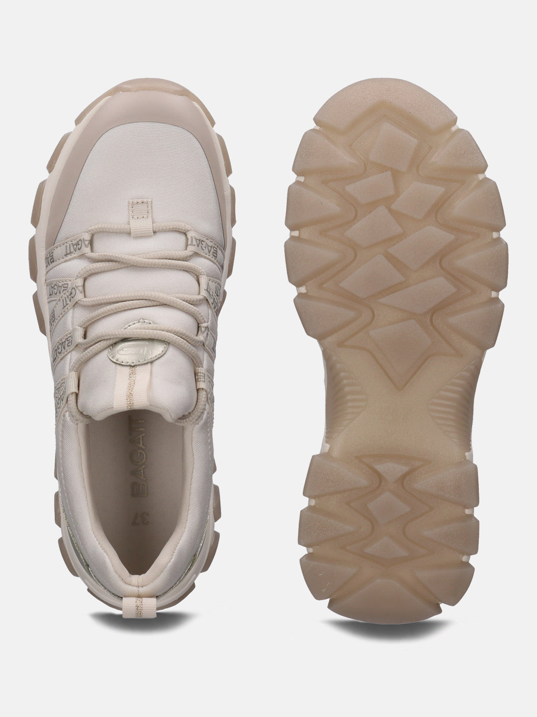 Yuki Beige & Gold Sneakers - BAGATT