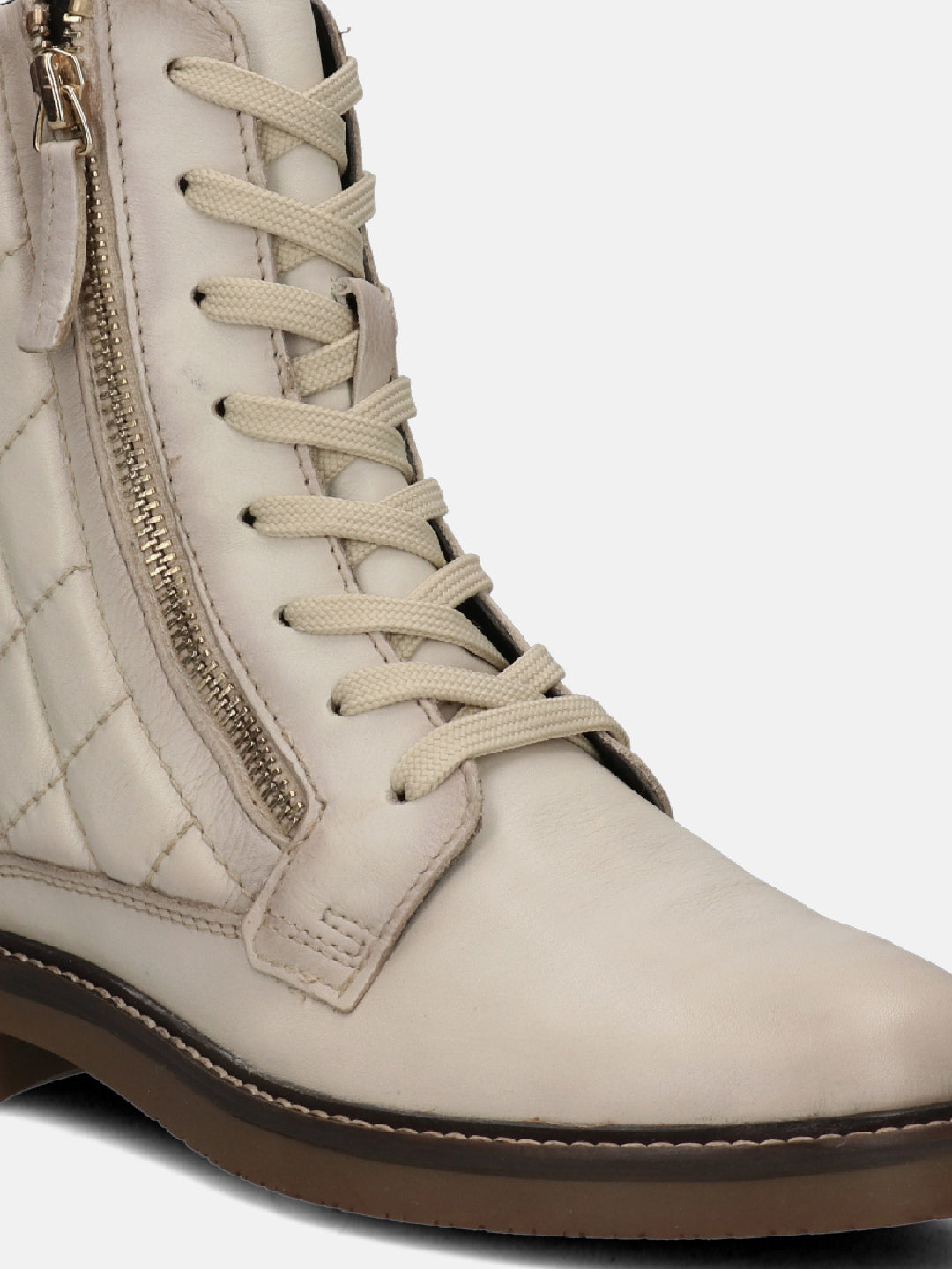 Zina Off White Ankle Boots - BAGATT