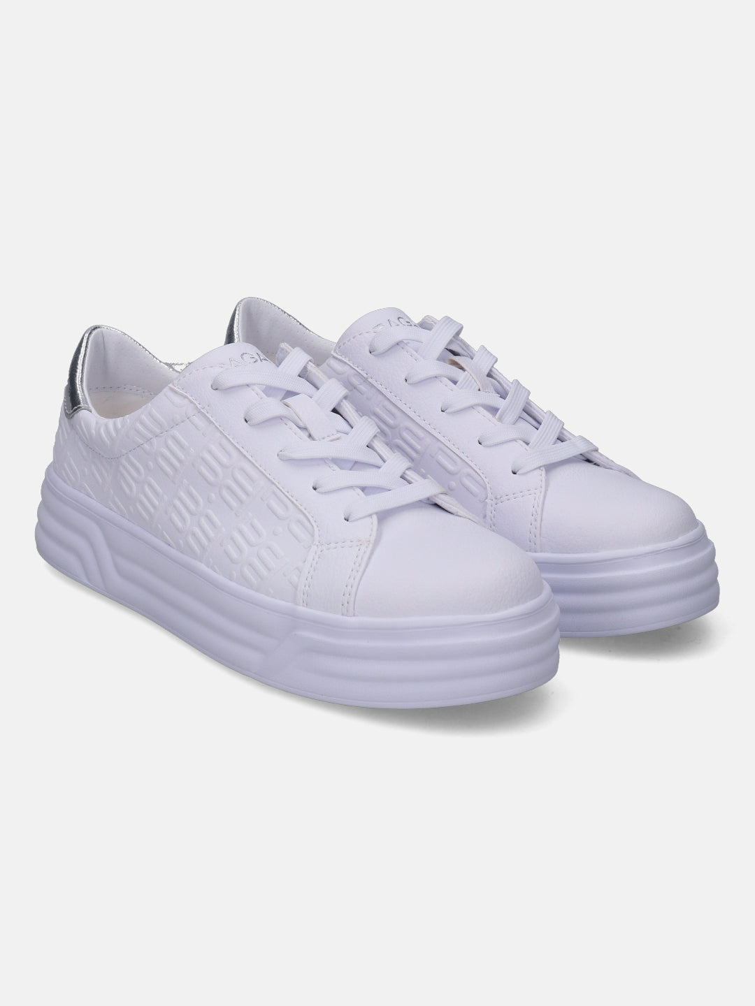 Blu White & Silver Sneakers