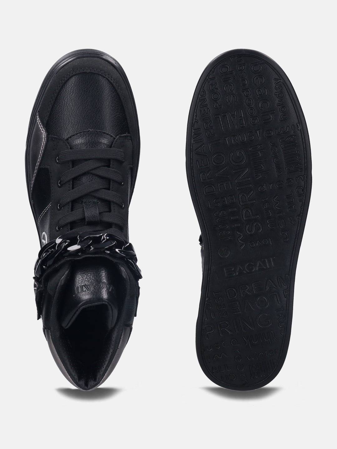 BAGATT Blu Black High Top Sneakers