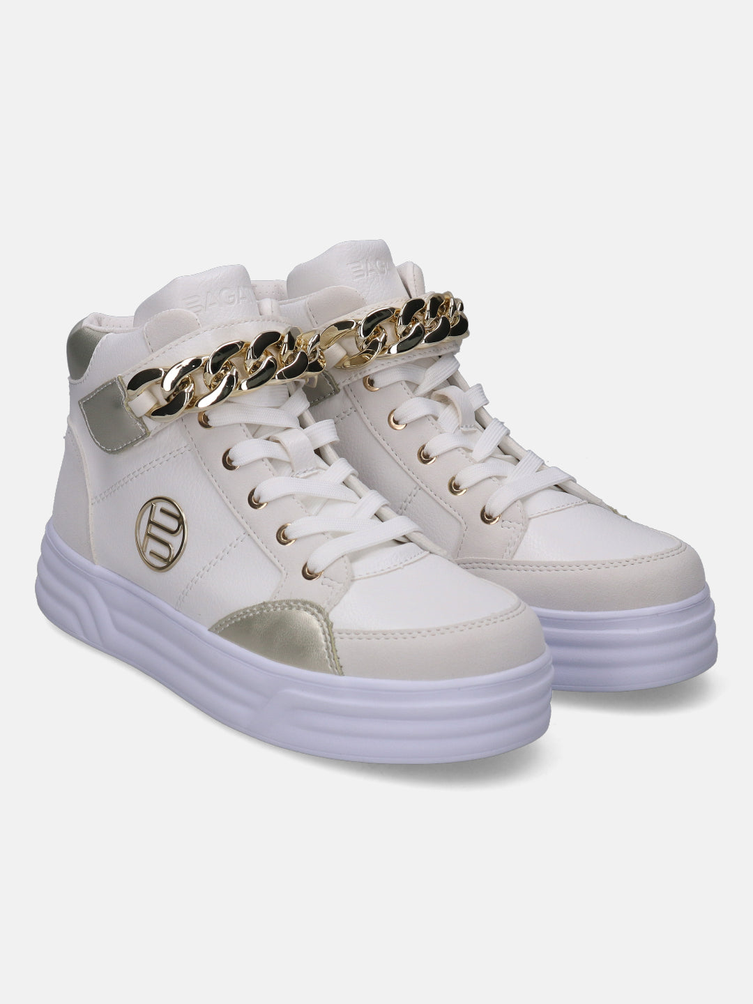 BAGATT Blu White High Top Sneakers