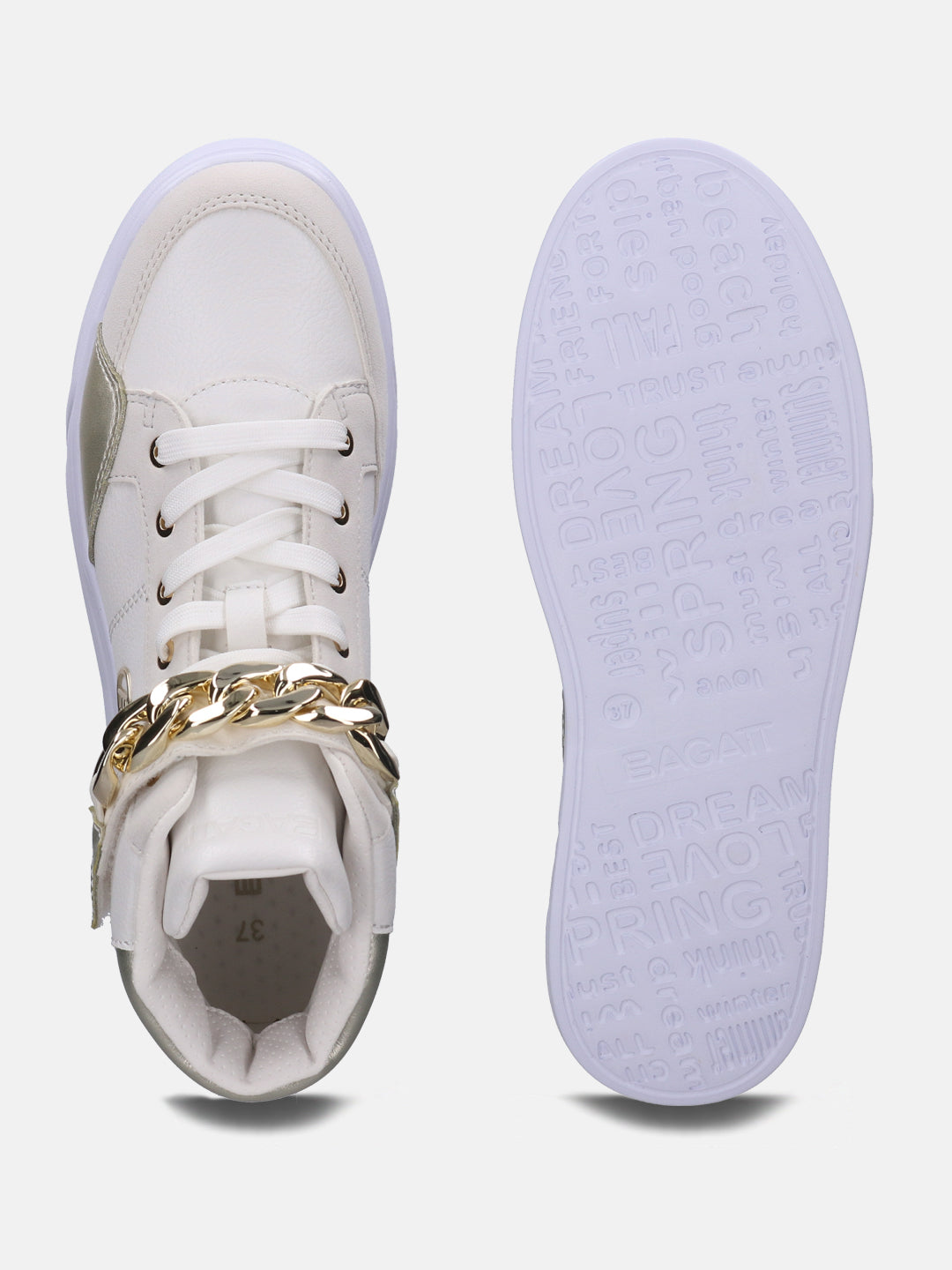 BAGATT Blu White High Top Sneakers