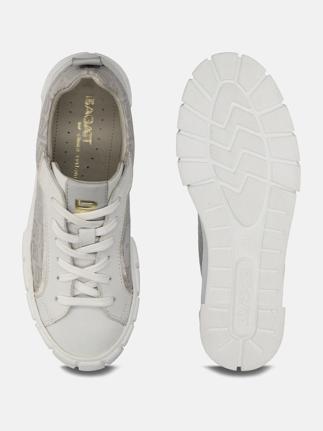 Tia White & Light green Sneakers - BAGATT