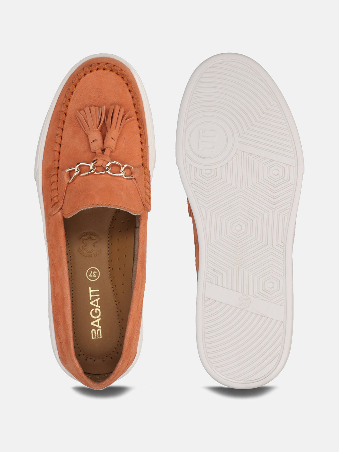 BAGATT Jola Orange Casual Loafers Slip-ons