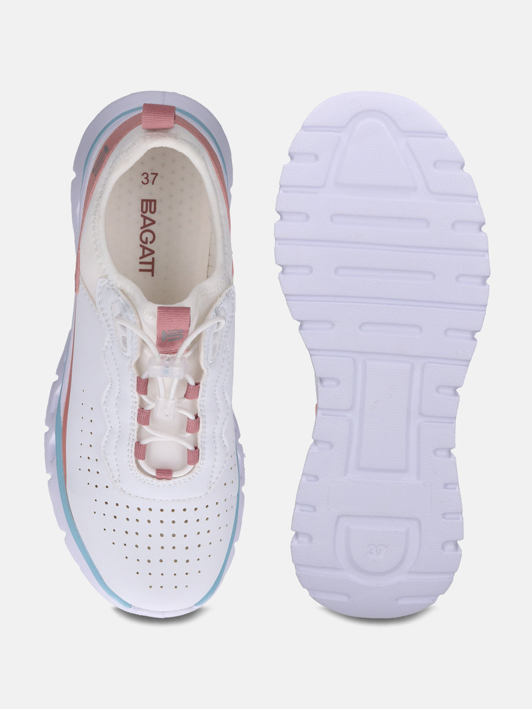 Nesaja White & Rose Sneakers - BAGATT