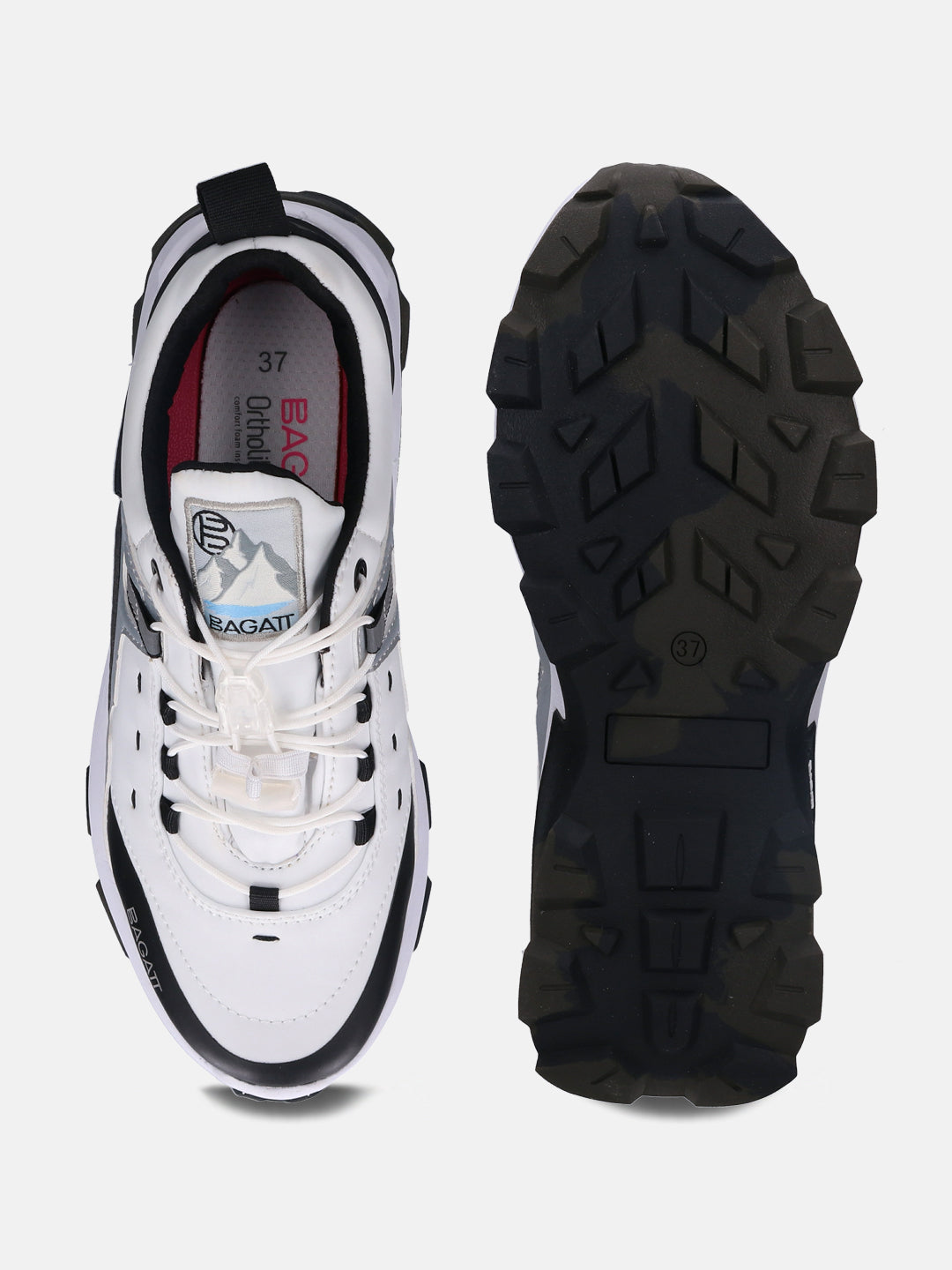 Nakota White & Black Sneakers - BAGATT