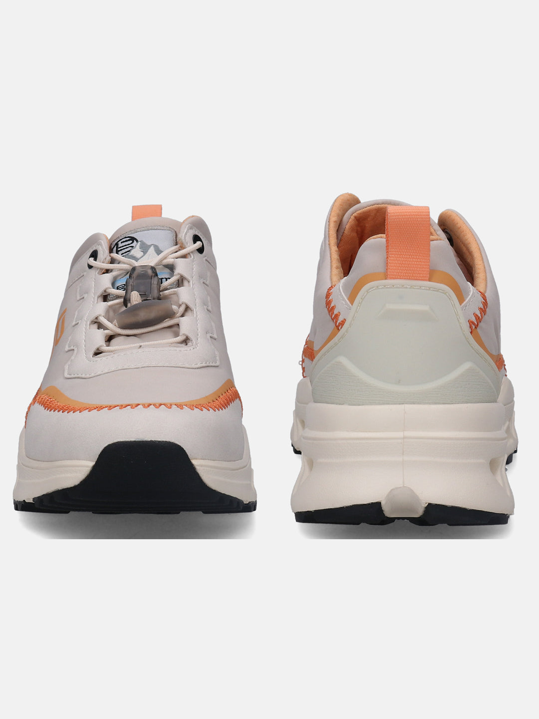 Coaster Off White & Orange Sneakers - BAGATT