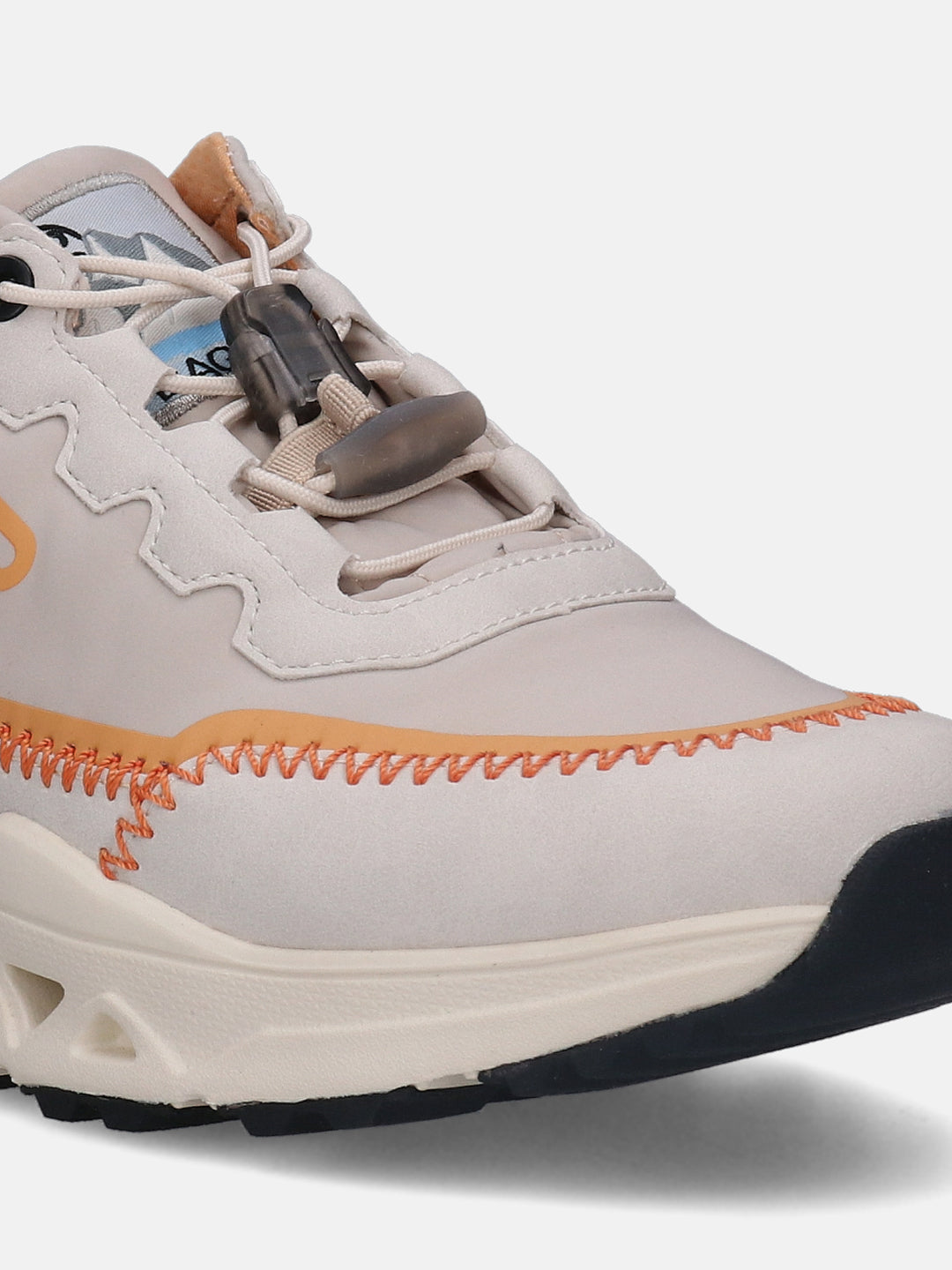 Coaster Off White & Orange Sneakers - BAGATT