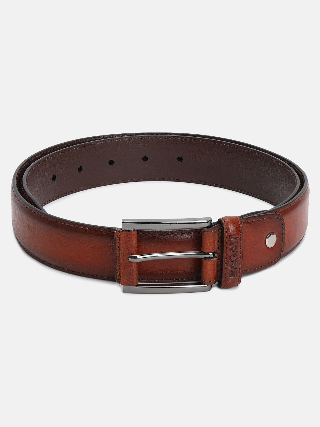 BAGATT Light Brown Reversible Leather Belt