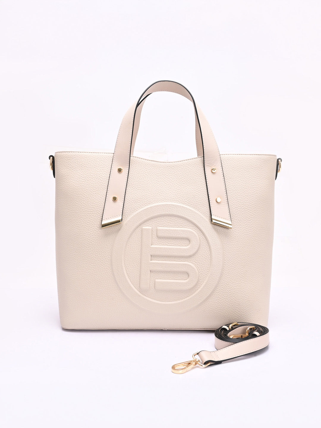 TT.BAGATT Beige Wax Leather Tote  Handbags