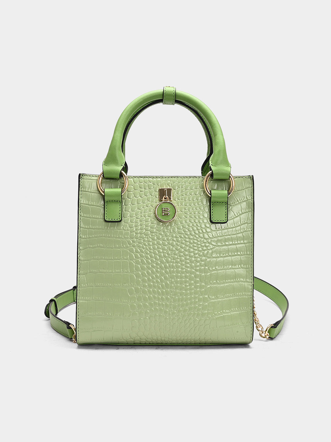 TT.BAGATT Lime Green Croco leather Sling  Handbags