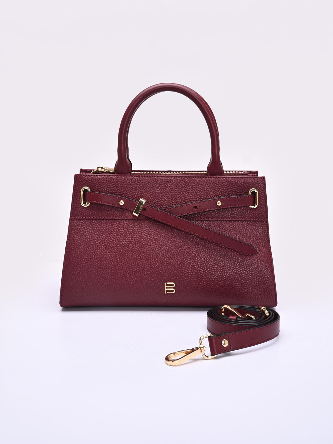 TT.BAGATT Wine Wax Leather Satchel  Handbags