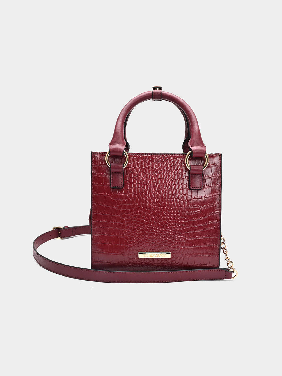 TT.BAGATT Wine Croco leather Sling  Handbags