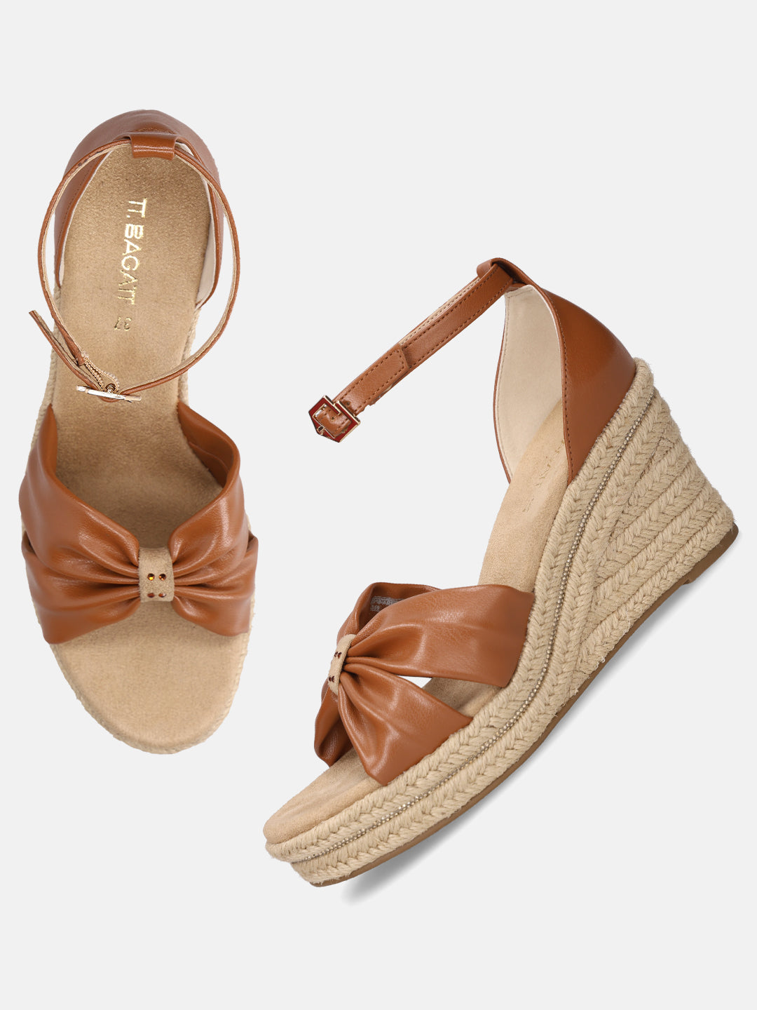 TT.BAGATT Trish Evo Cognac Ankle Strap Heels