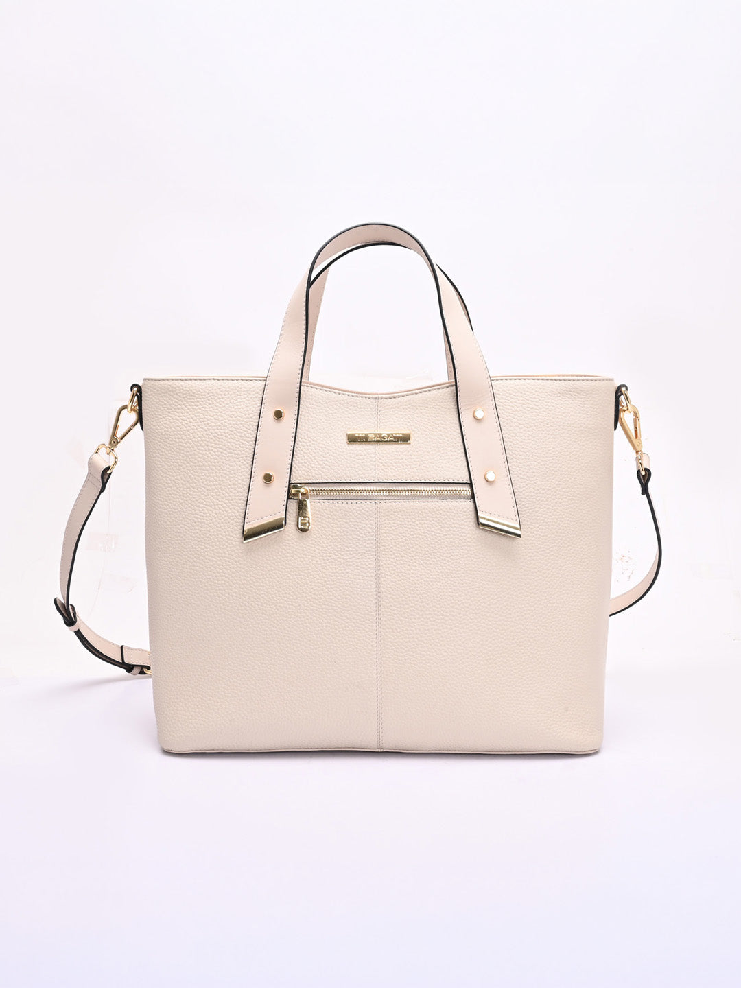 TT.BAGATT Beige Wax Leather Tote  Handbags