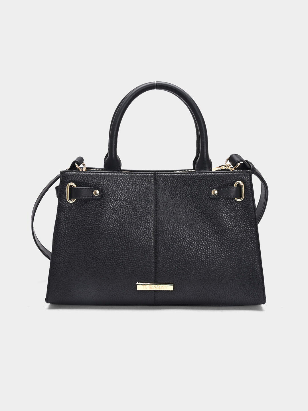 TT.BAGATT Black Wax Leather Satchel  Handbags