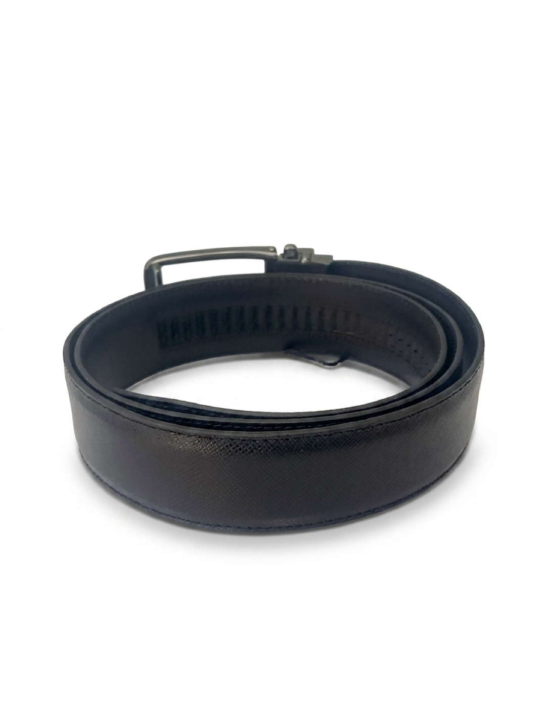 TT.BAGATT Black  Italian Leather Non-Reversible Belt