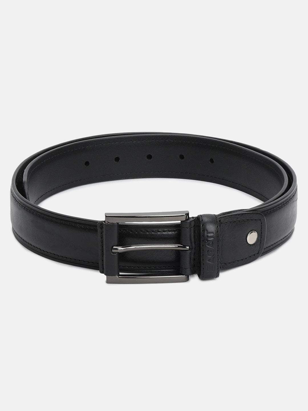BAGATT Black Non-Reversible Leather Belt