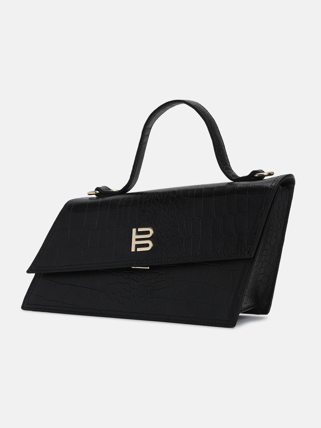 BAGATT Black Top Handle Bag
