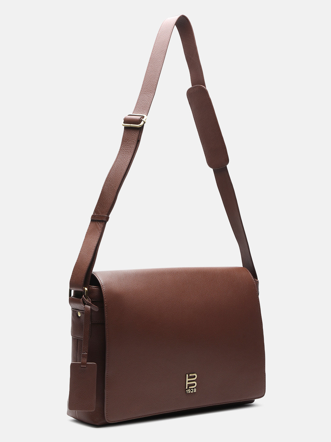 BAGATT Novara Brown Leather Messenger Bag