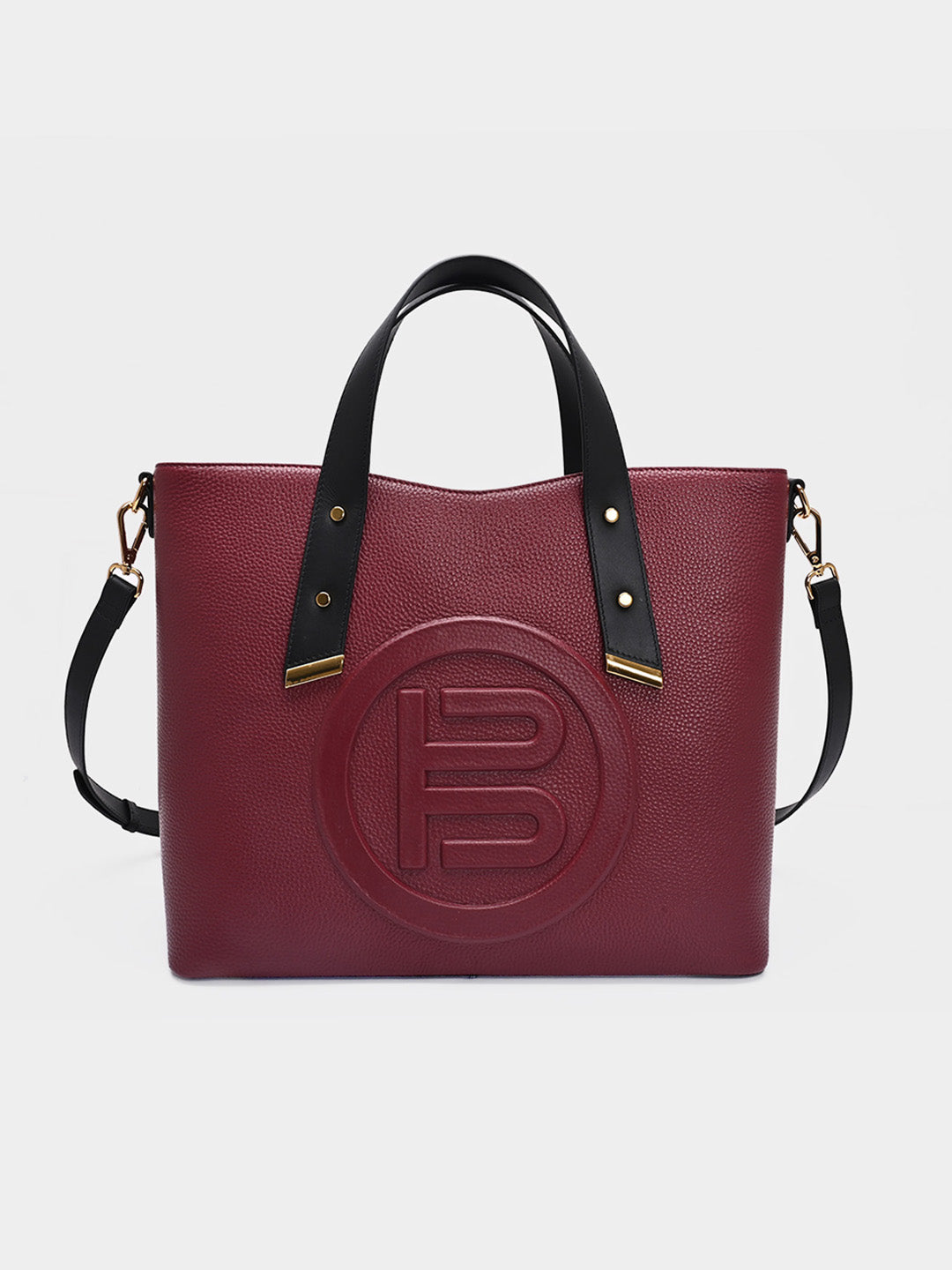 TT.BAGATT Black Wax Leather Tote Handbags