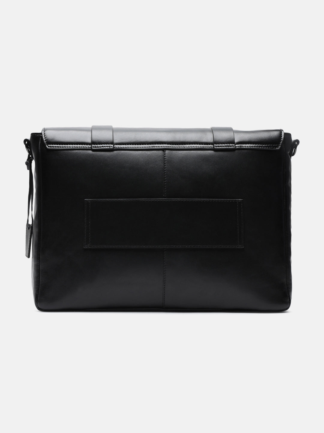 BAGATT Solofra Black Leather Laptop Bag