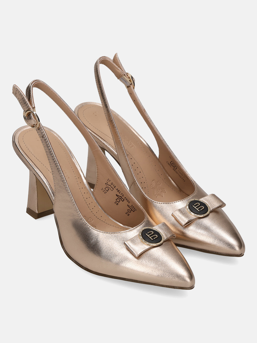 TT.BAGATT Barletta Rose Premium Leather Slingback Stelitoes Heels