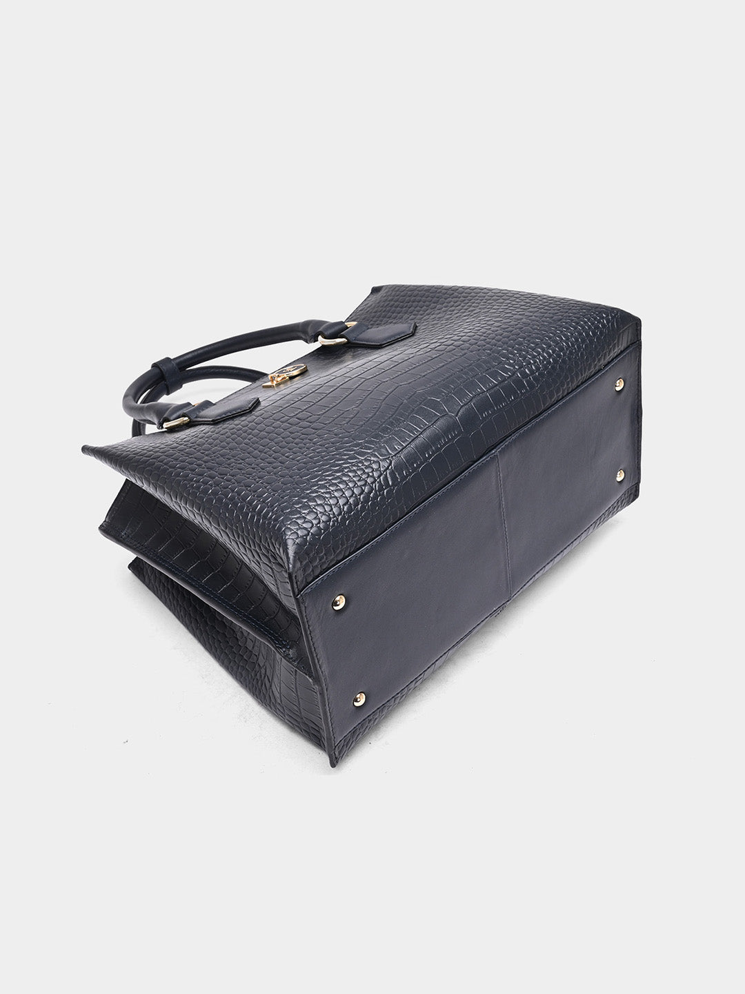 TT.BAGATT Blue Croco leather Satchel  Handbags