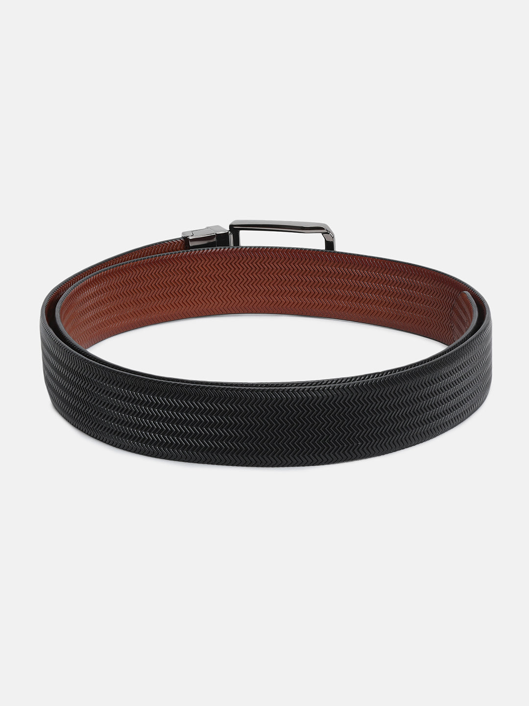 BAGATT Black/Light Brown Reversible Leather Belt