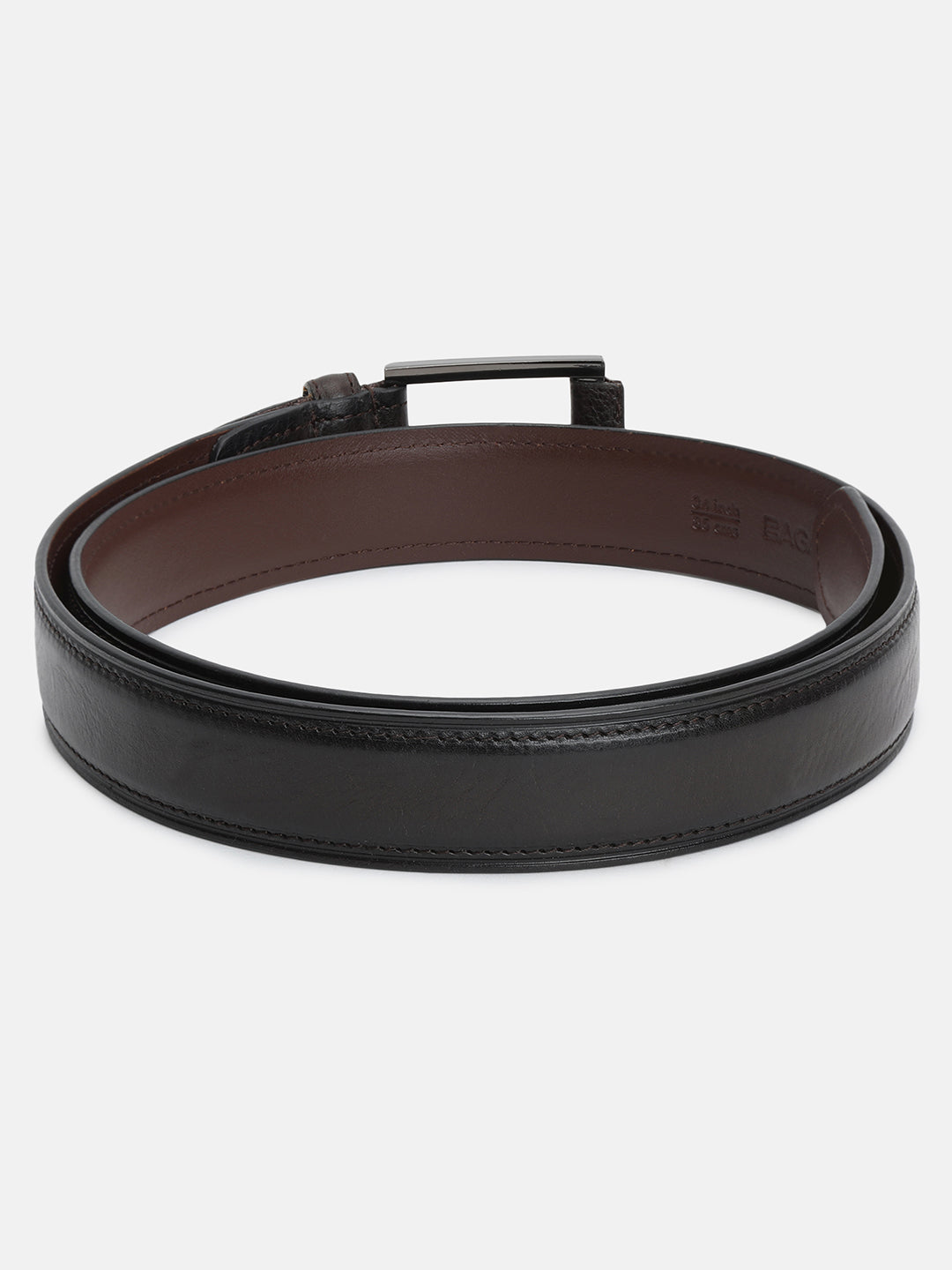 BAGATT Dark Brown Non-Reversible Leather Belt